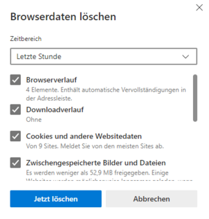 Bildausschnitt Microsoft Edge-Browser Einstellungen 
