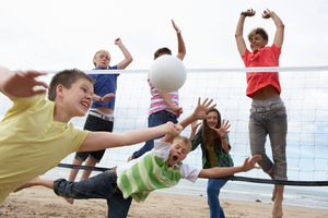 Aktive Kinder und Jugendliche im Lager