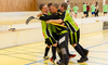 Foto Unihockeyspieler im Siegesglück