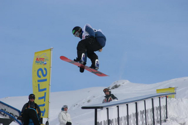 Snowboarder in Aktion