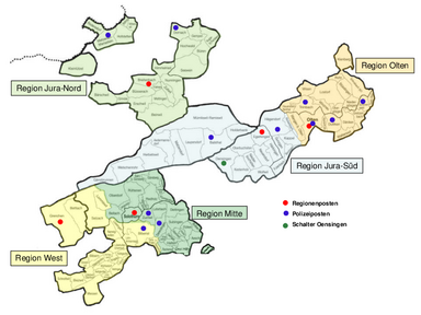 Regionen per 1. Januar 2016