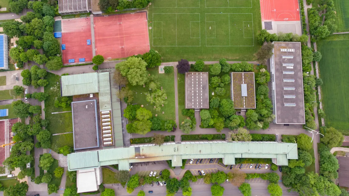 Luftaufnahme Kantonsschule