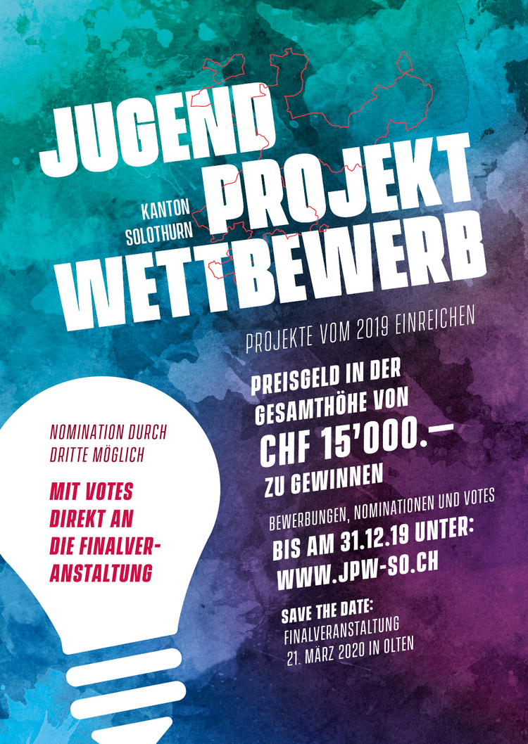 Vorderseite Flyer Jugendprojektwettbewerb