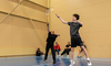 Foto Badmintonspieler in Aktion
