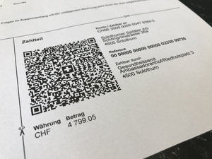 Rechnung mit QR-Code der Solothurner Spitäler AG