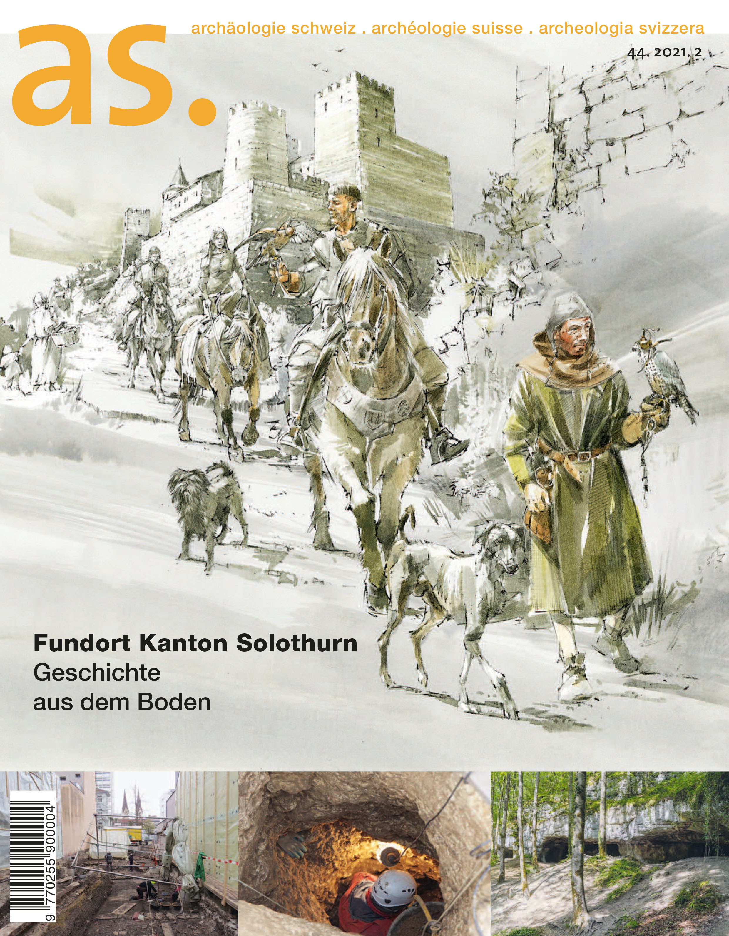 Titelbild der Sonderausgabe zum Kanton Solothurn der Zeitschrift «as. Archäologie der Schweiz».