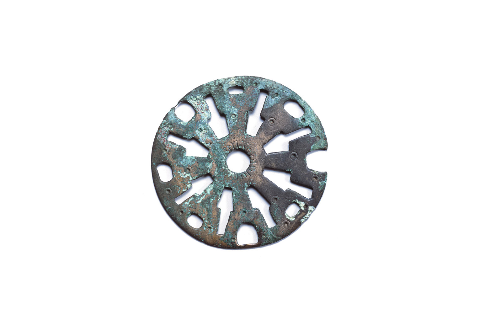 Durchbrochene Scheibe aus Bronze