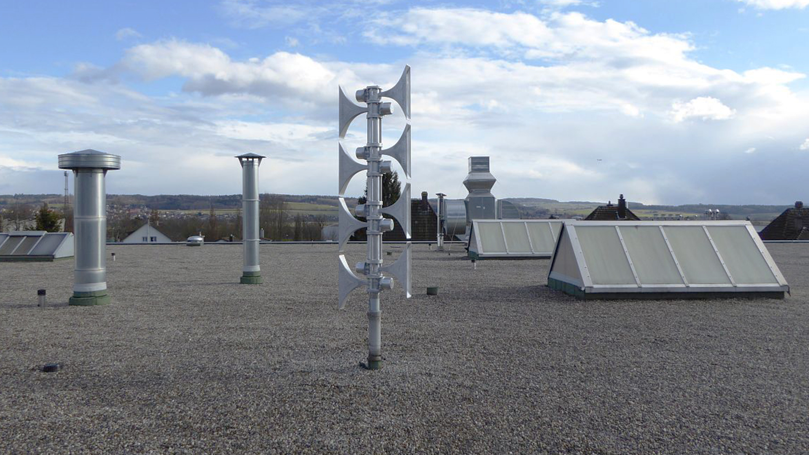 Dachaufsicht mit Alarmsirene