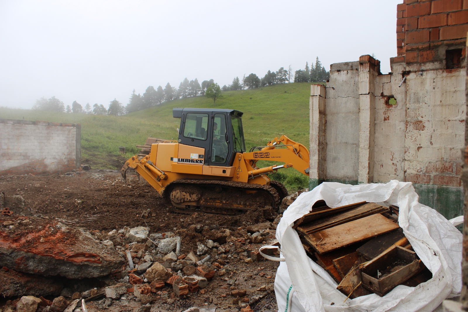 Abbrucharbeiten auf dem Bettlachstock