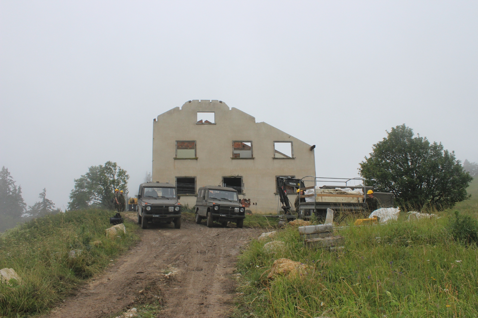 Abbrucharbeiten auf dem Bettlachstock