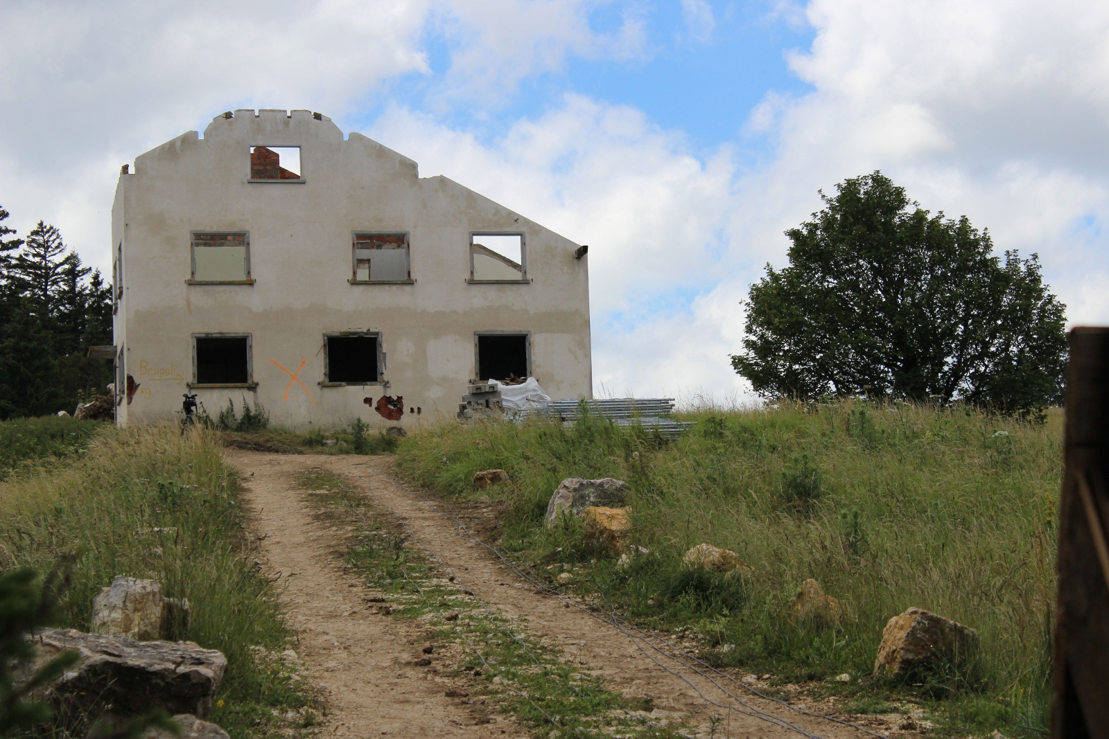 Abbrucharbeiten auf dem Bettlachstock