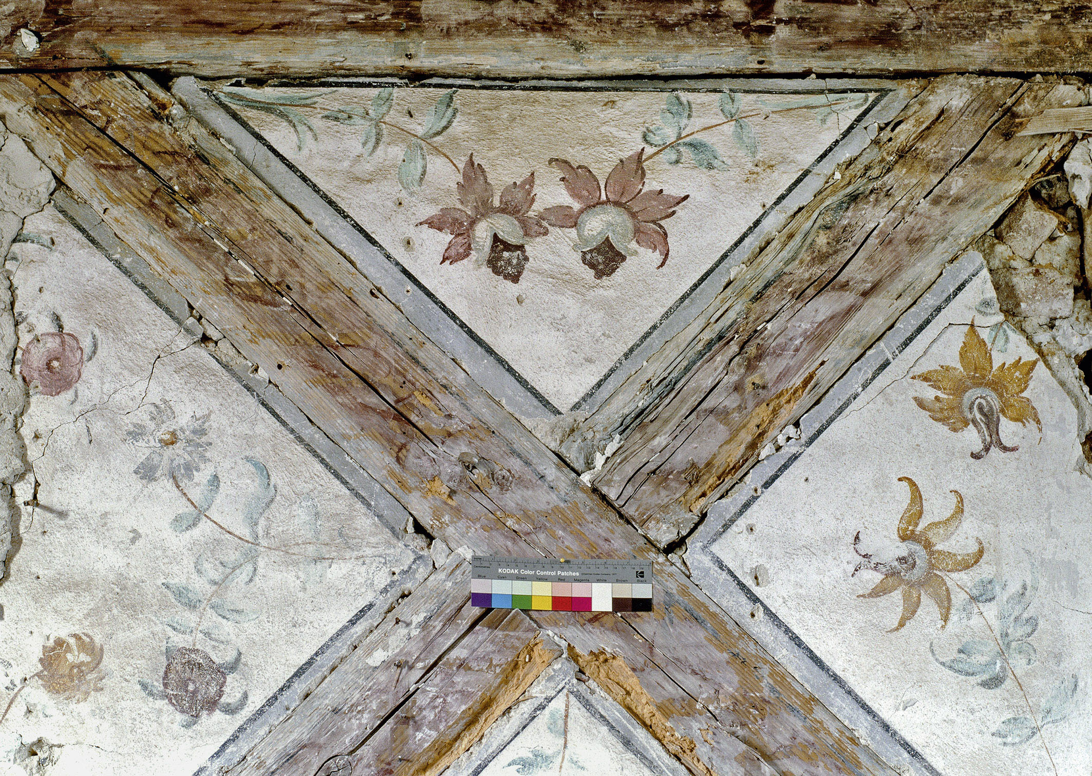 Abbildung Malerei Riegfüllungen im Gartenhaus des Aarhofs in Solothurn von 1608